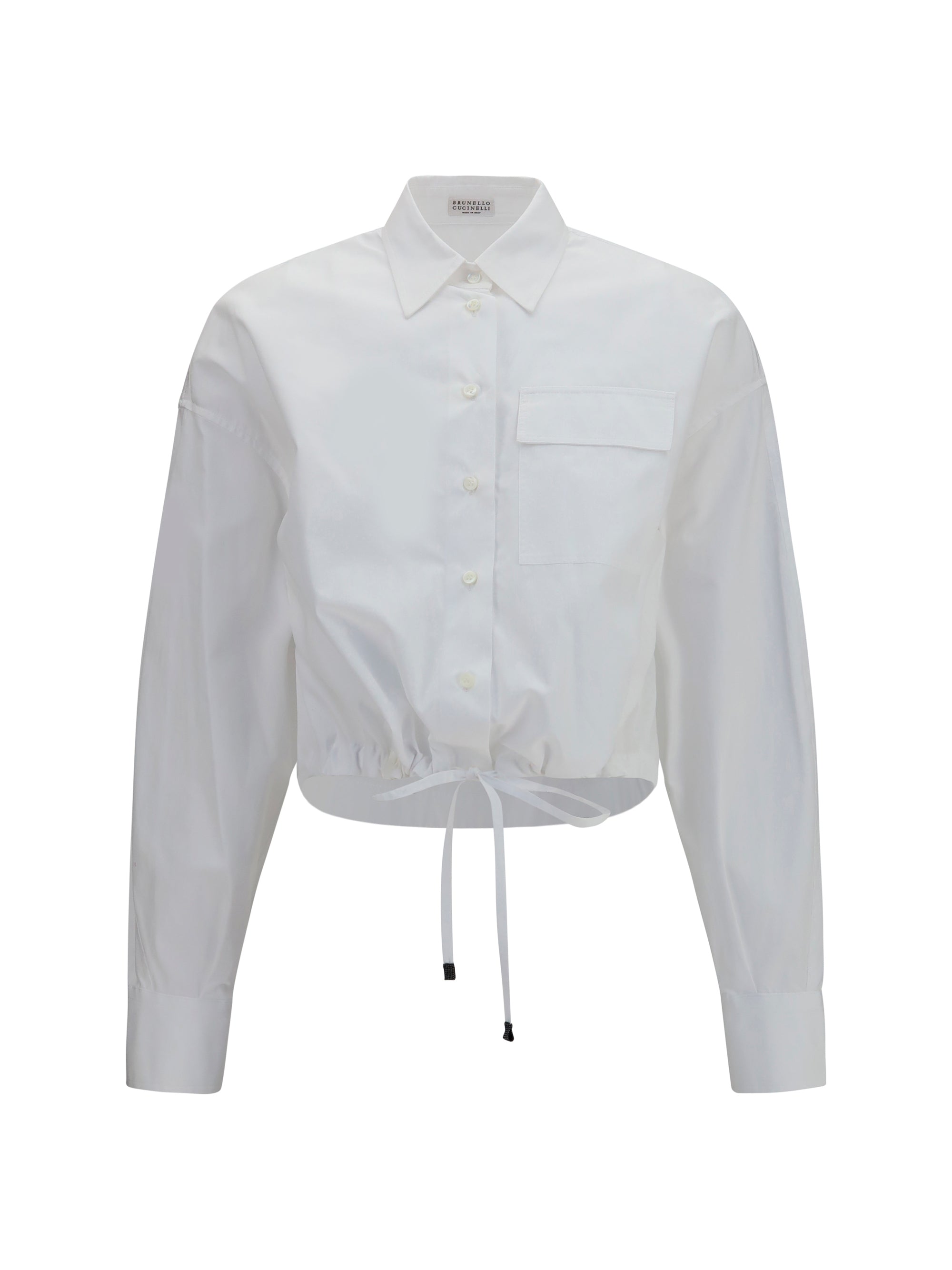 Brunello Cucinelli Women Cotton Shirt With Drawstring Waist