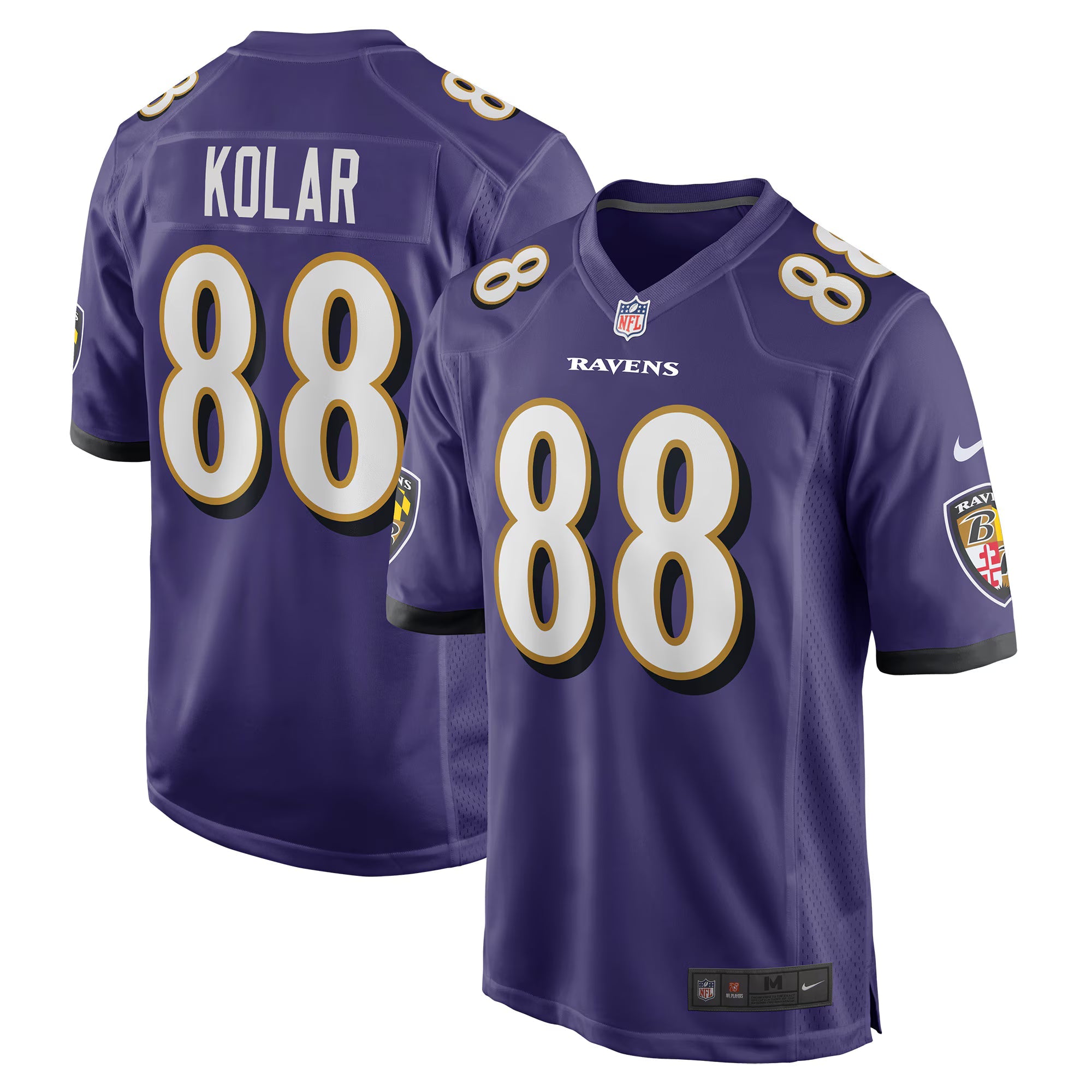 Baltimore Ravens Charlie Kolar Purple Player Game Jersey