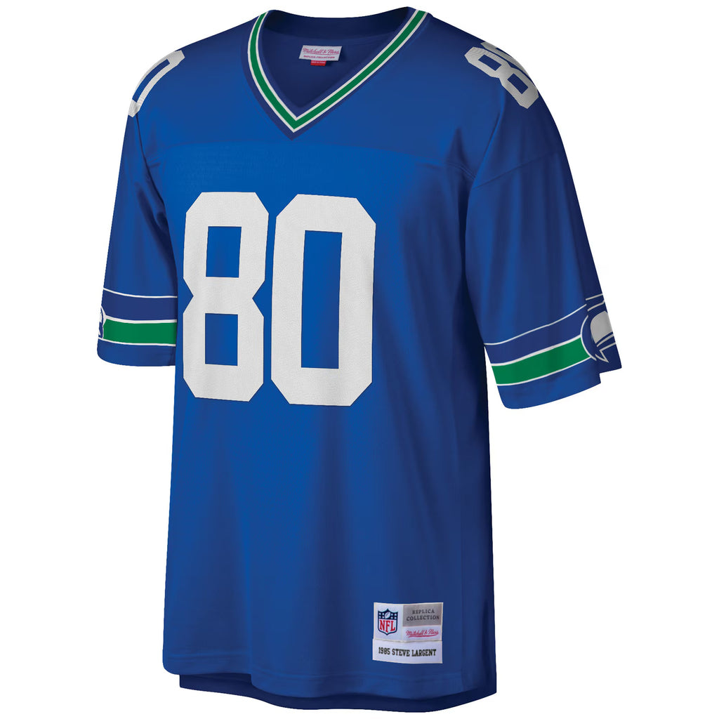 Seattle Seahawks Steve Largent Mitchell & Ness Royal Big & Tall 1985 Retired Player Replica Jersey