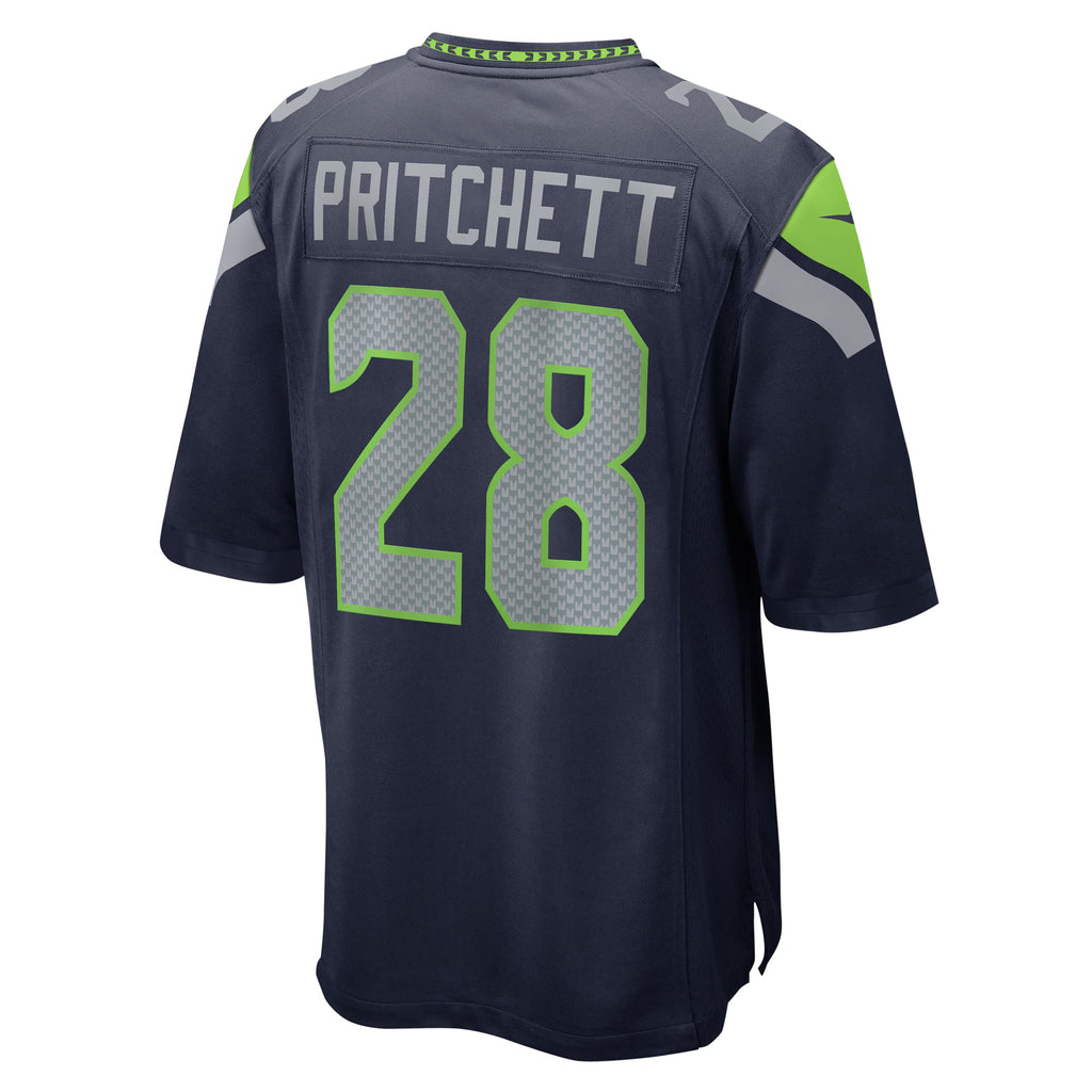 Seattle Seahawks Nehemiah Pritchett College Navy Game Jersey