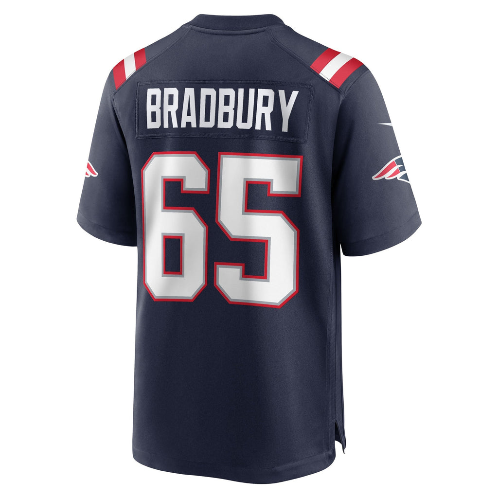 New England Patriots Garrett Bradbury Navy Team Game Jersey