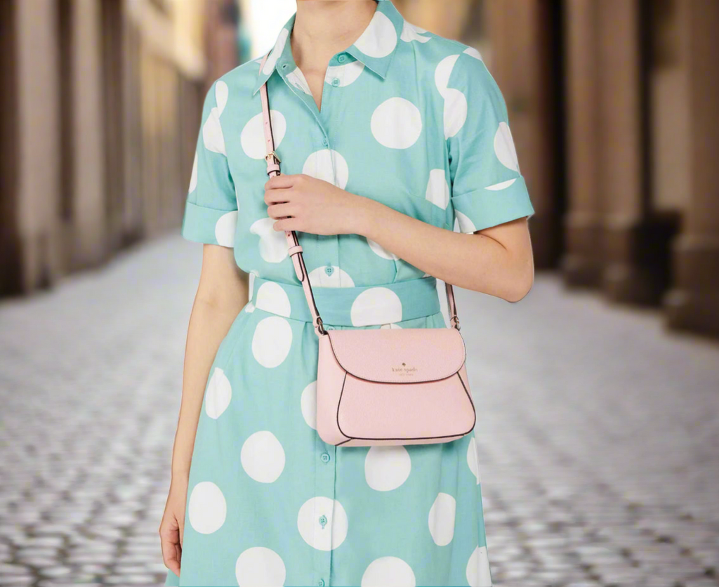 NWT Kate Spade Monica Small Flap  Leather Crossbody Bag In Blush
