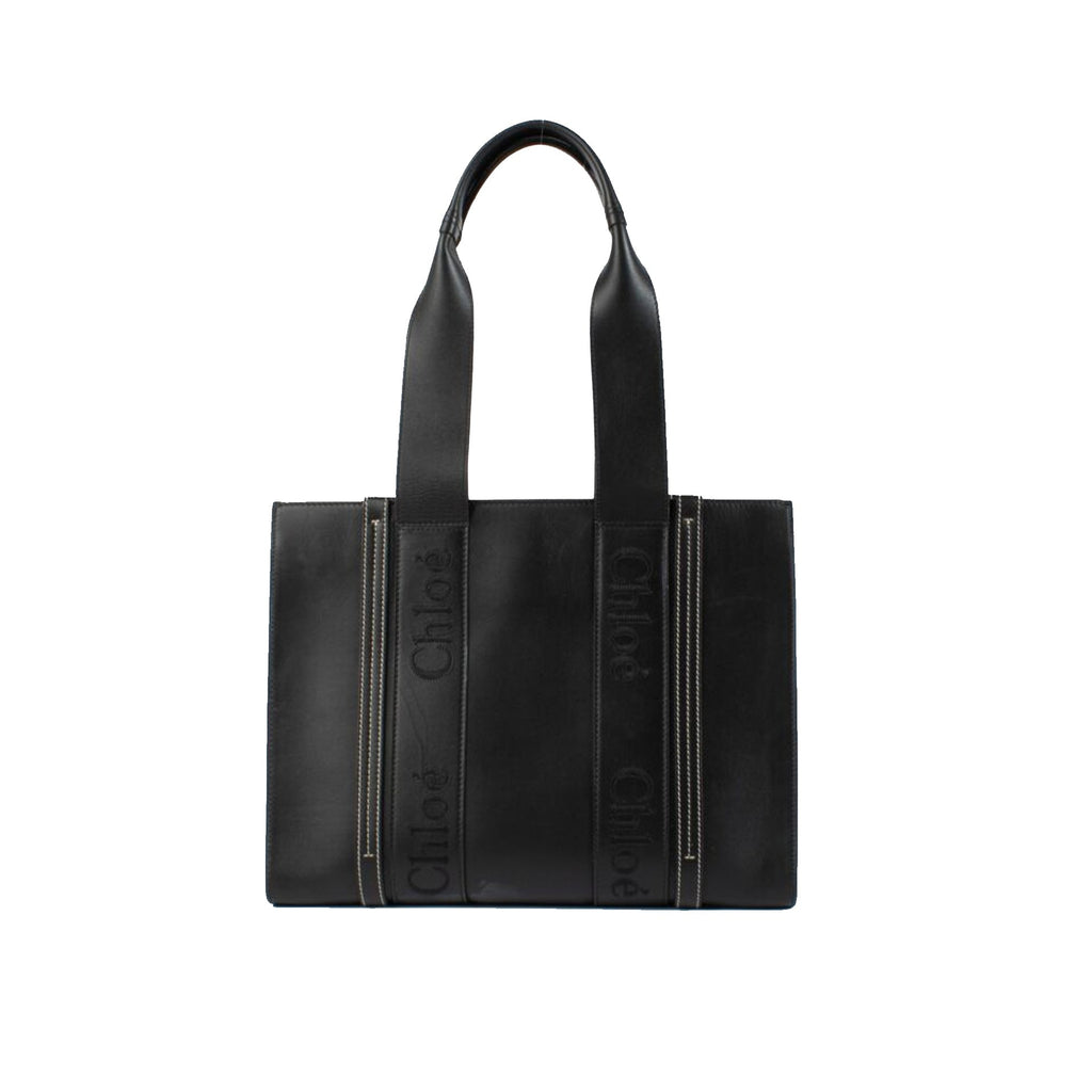 Chloe Woody Medium Leather Tote Bag Women