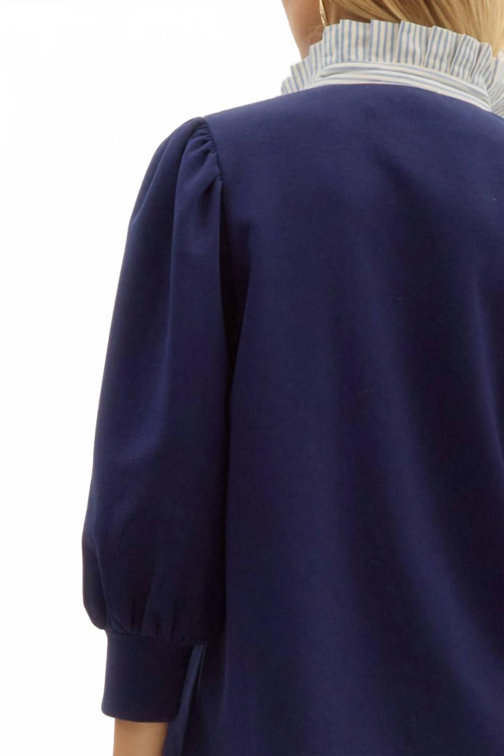 Beckham Pullover Top In Navy