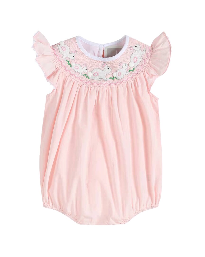 Lil Cactus Running Bunnies Smocked Flutter Romper