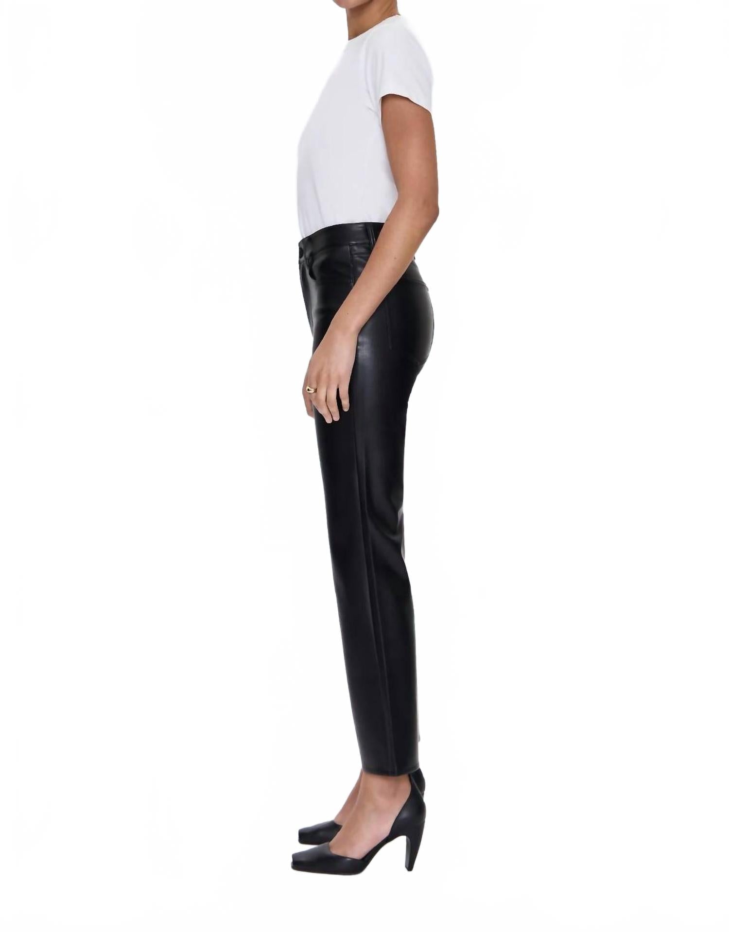 Alley High Rise Vintage Ankle Bootcut Jeans In Oynx