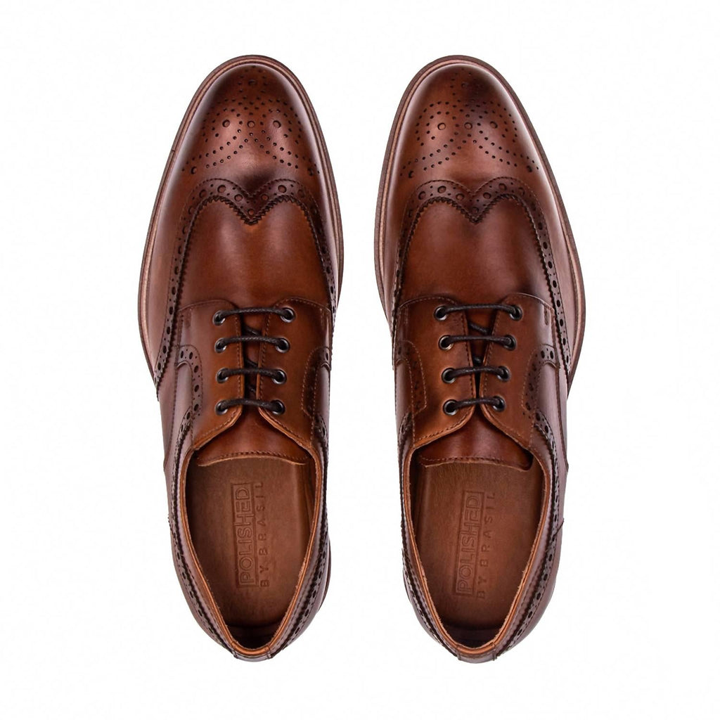 Men's Troia Leather Derby Shoes In Brown