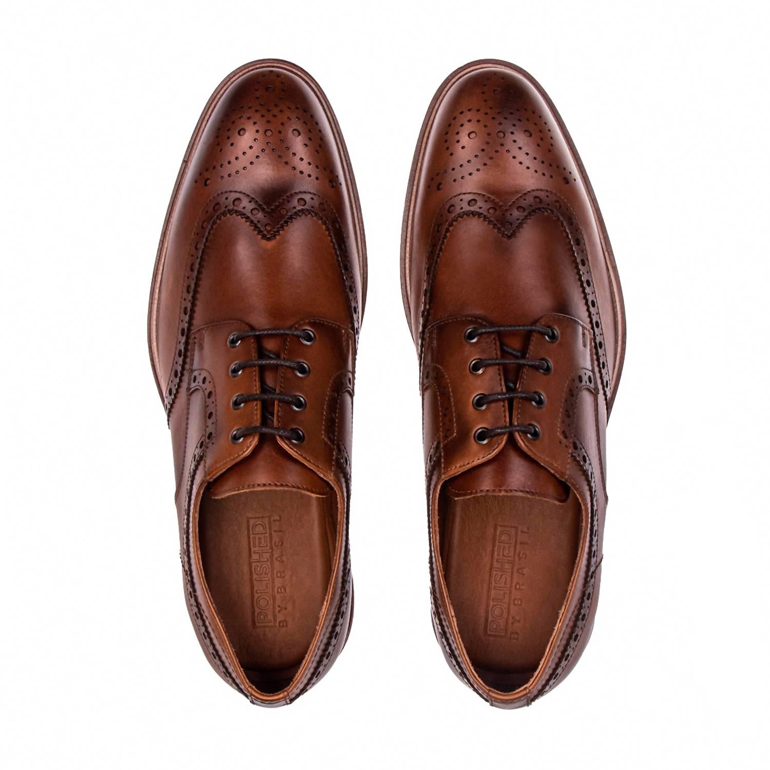 Men's Troia Leather Derby Shoes In Brown