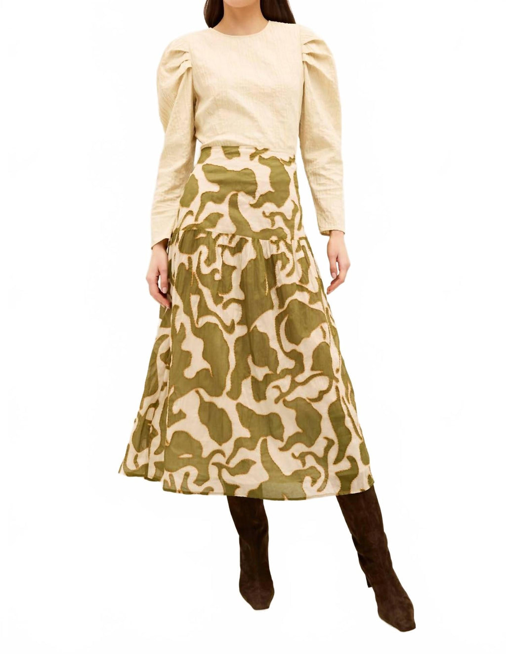Owens Midi Skirt In Galapagos