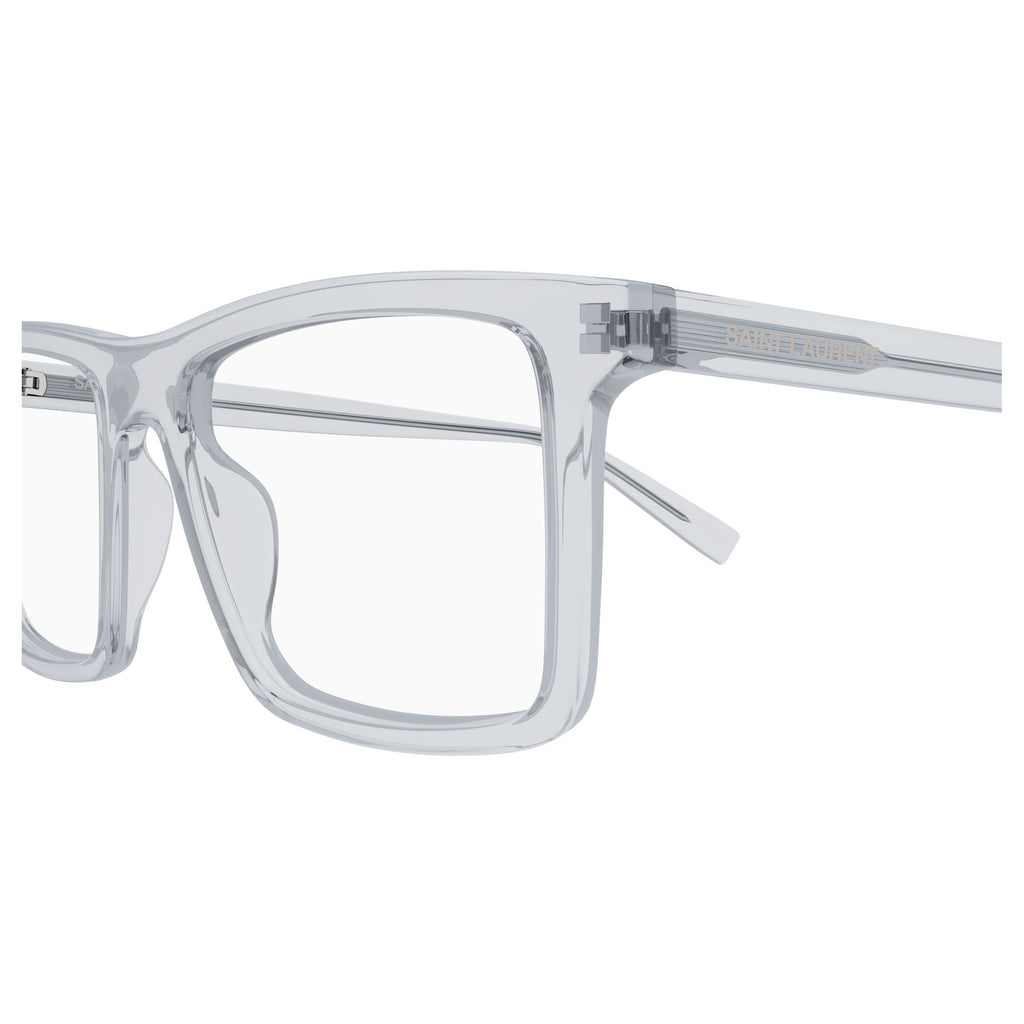 Rectangular Silver Eyeglasses In Recycled Acetate