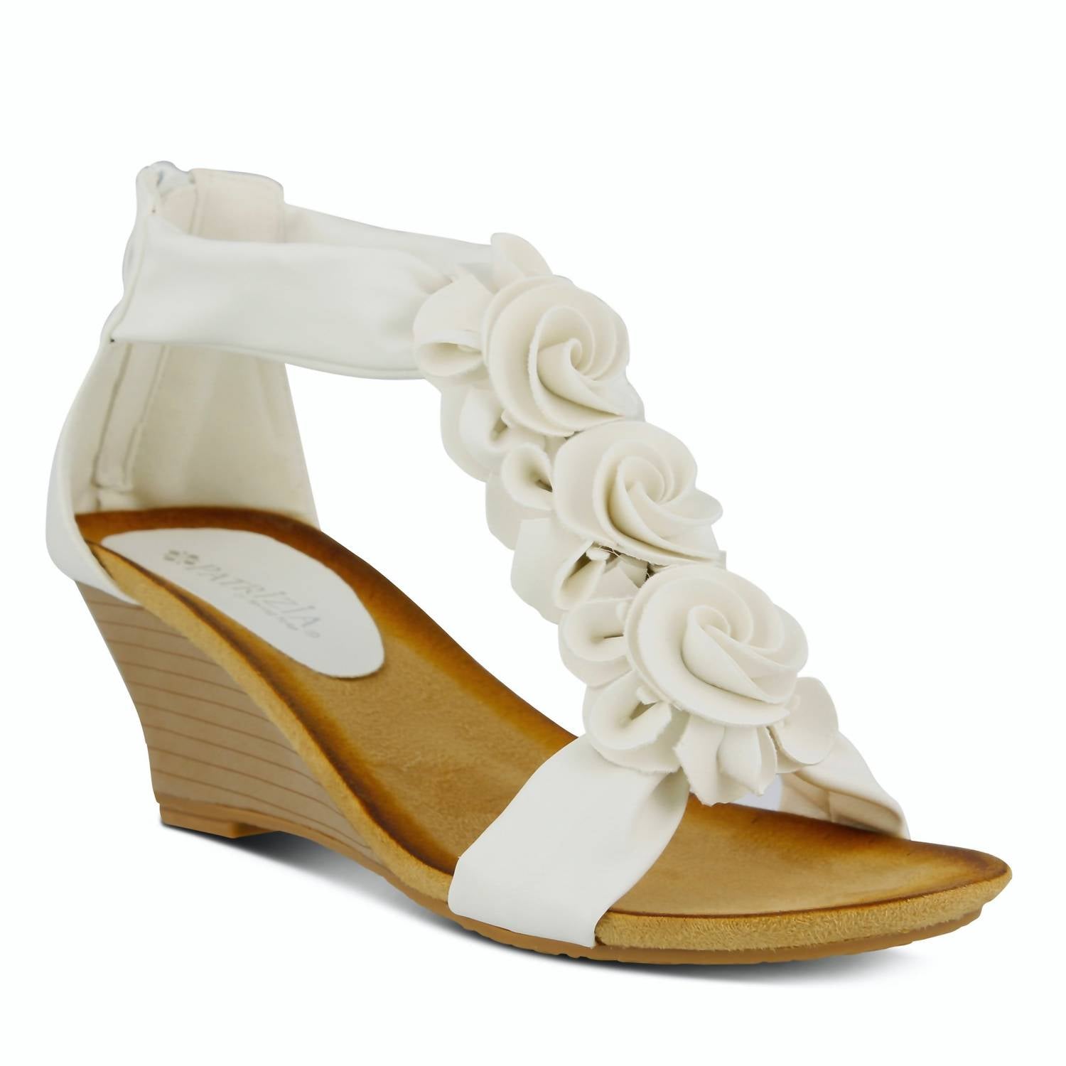Women's Harlequin Wedge Sandal In White