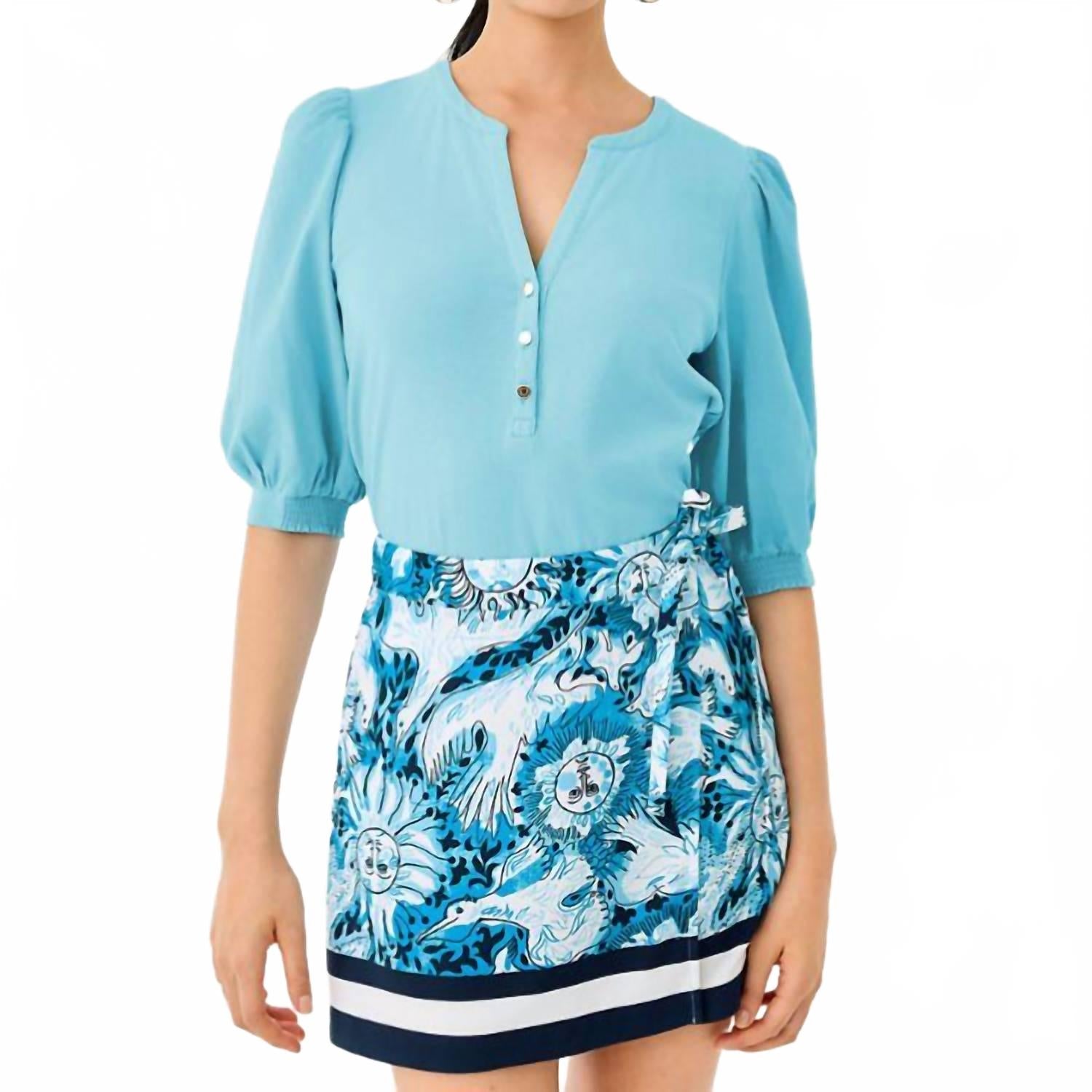 Ronson Knit Top In Bellevue Blue