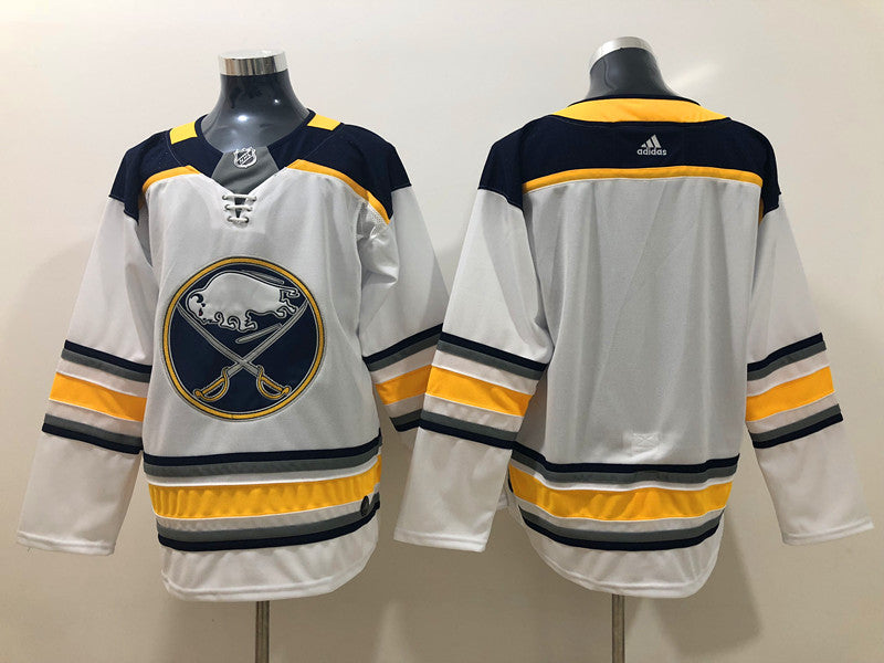 Men's Buffalo Sabres White Away Breakaway Blank jersey