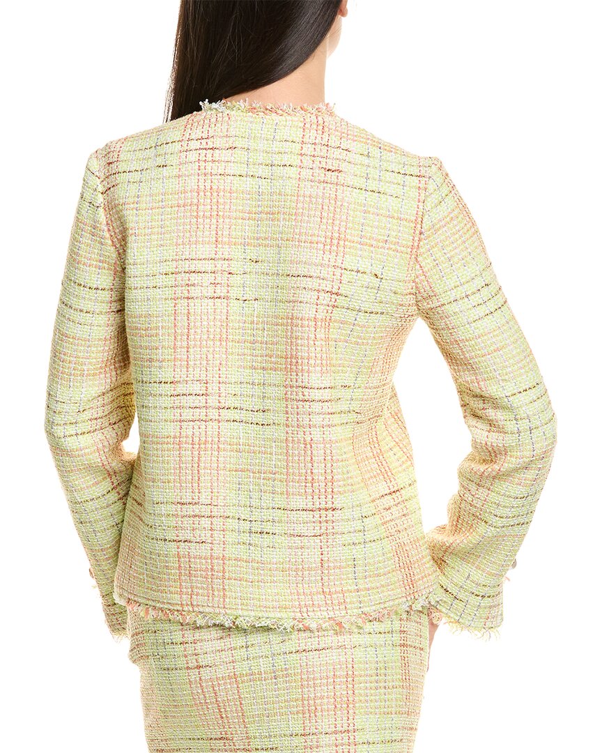 St. John Soft Prince Of Wales Plaid Jacket