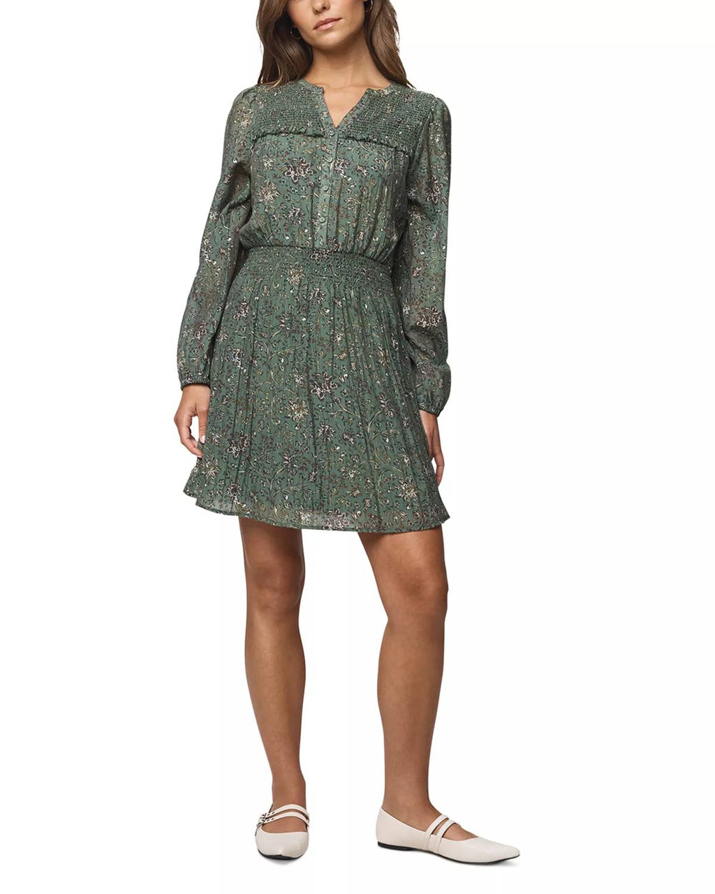 Versailles Dress In Vine Floral Print
