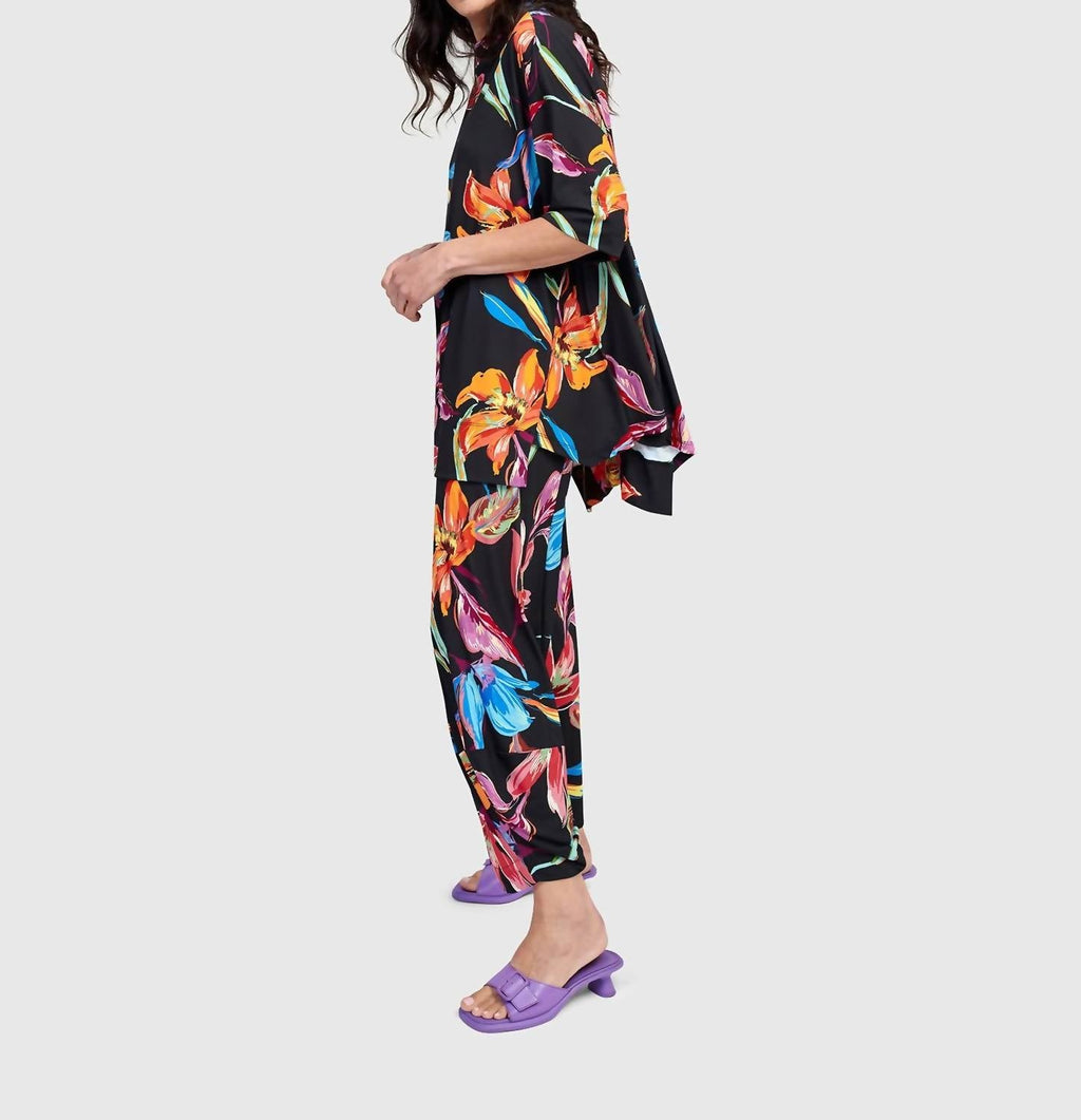 Laguna Oversized Trapeze Top In Bloom