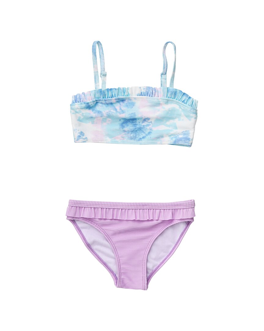 Snapper Rock Sky Dye Frilled Bandeau Bikini