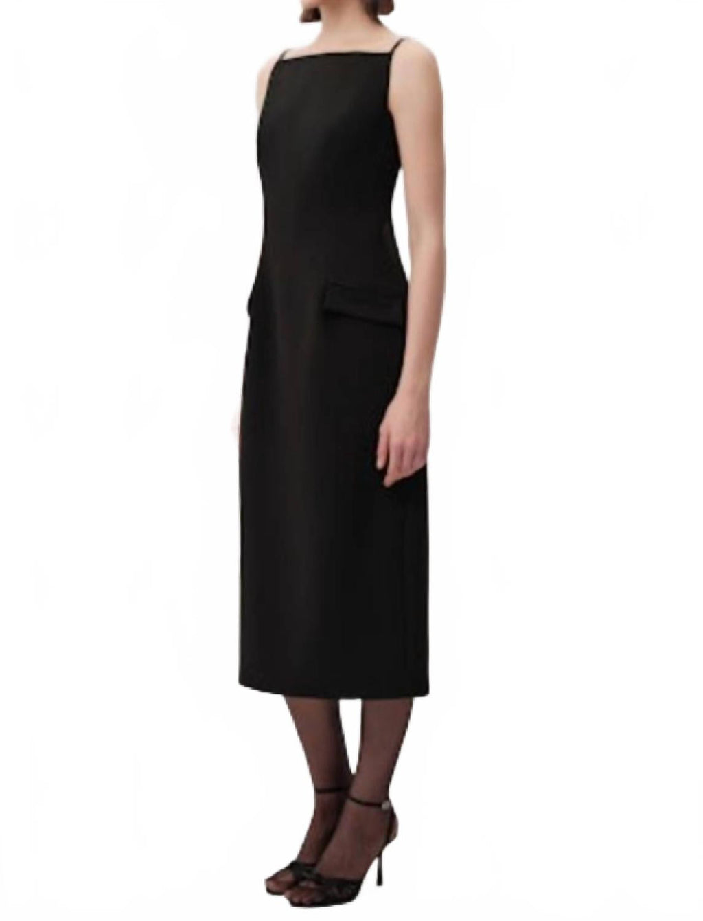 Glimmer Midi Dress In Black