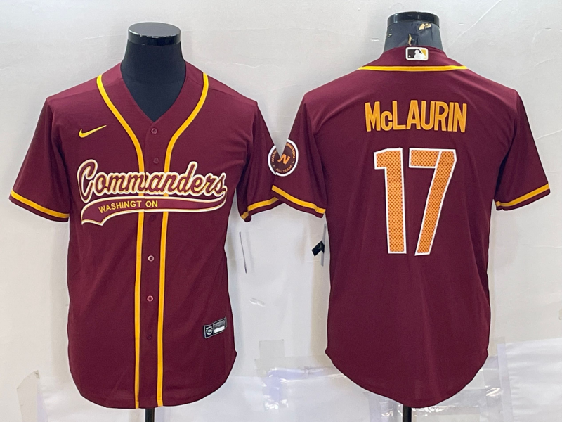 Men's Washington Commanders Terry McLaurin #17 Red Game jersey Joint Edition