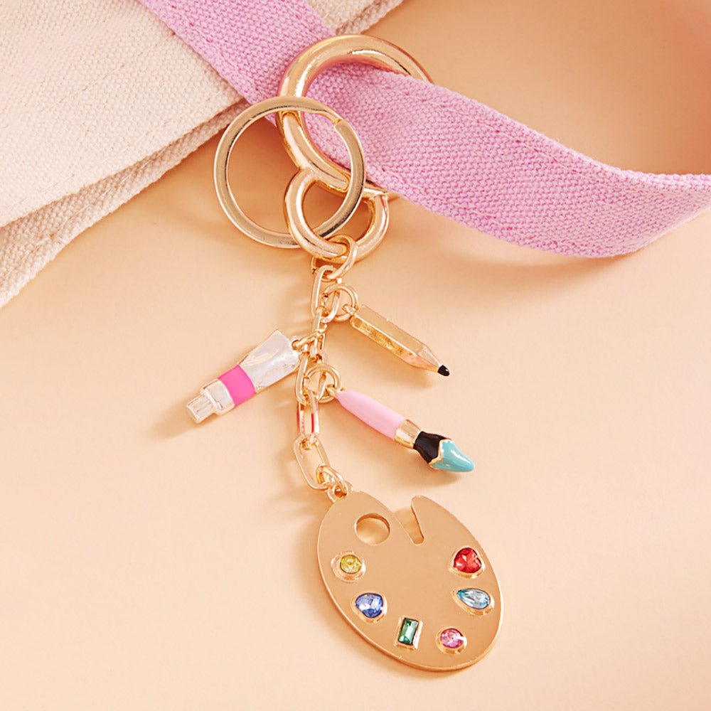 Artist Palette Keychain Bag Charm