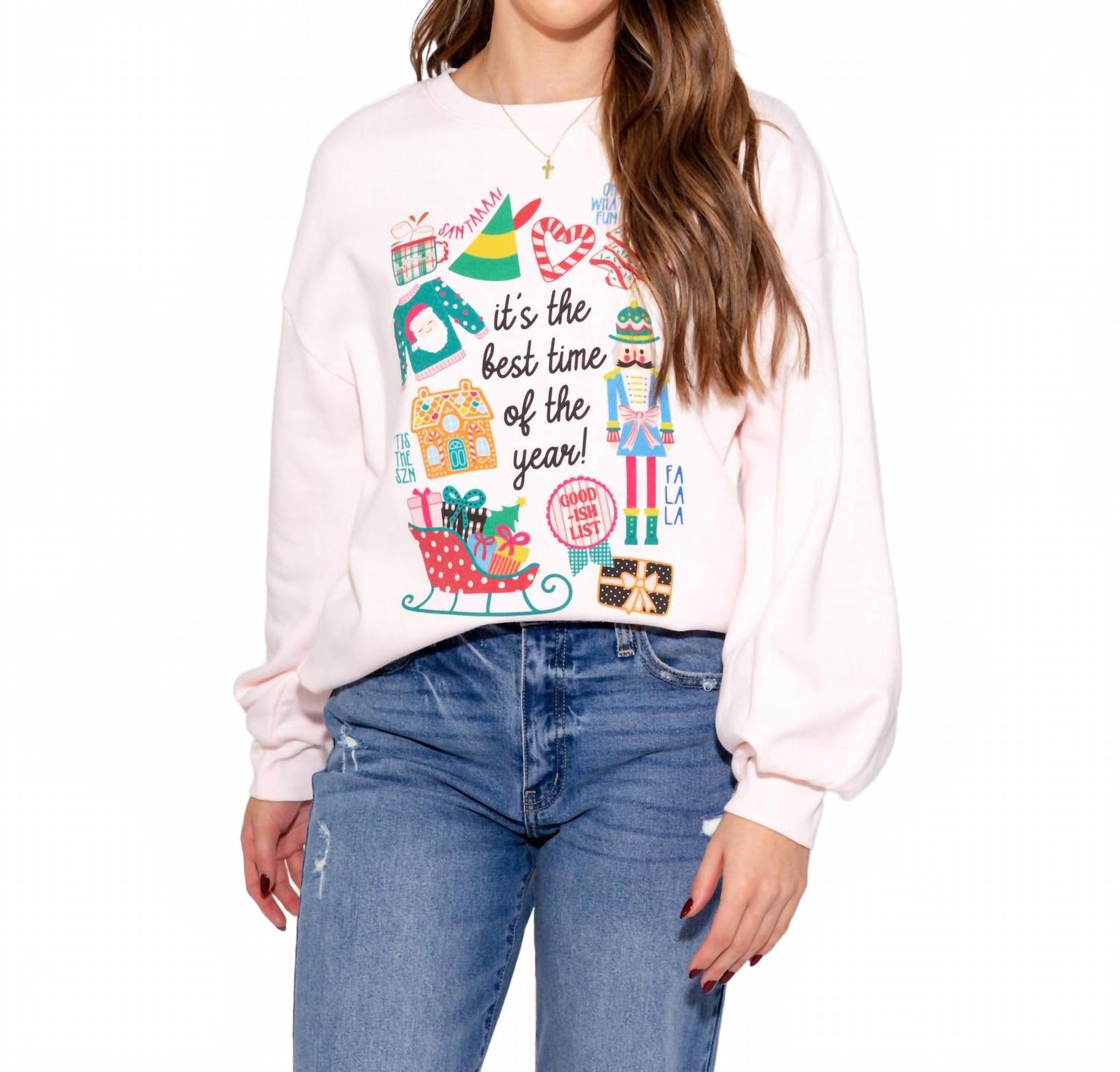 It's The Best Time Of The Year Sweatshirt In White