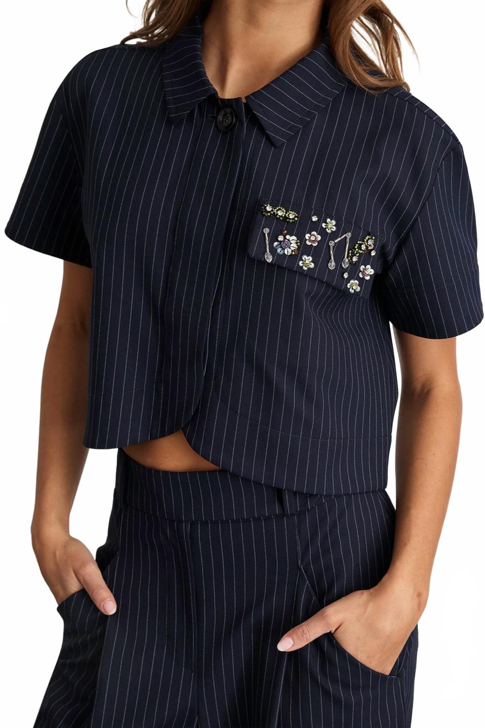 Evelyn Top In Navy
