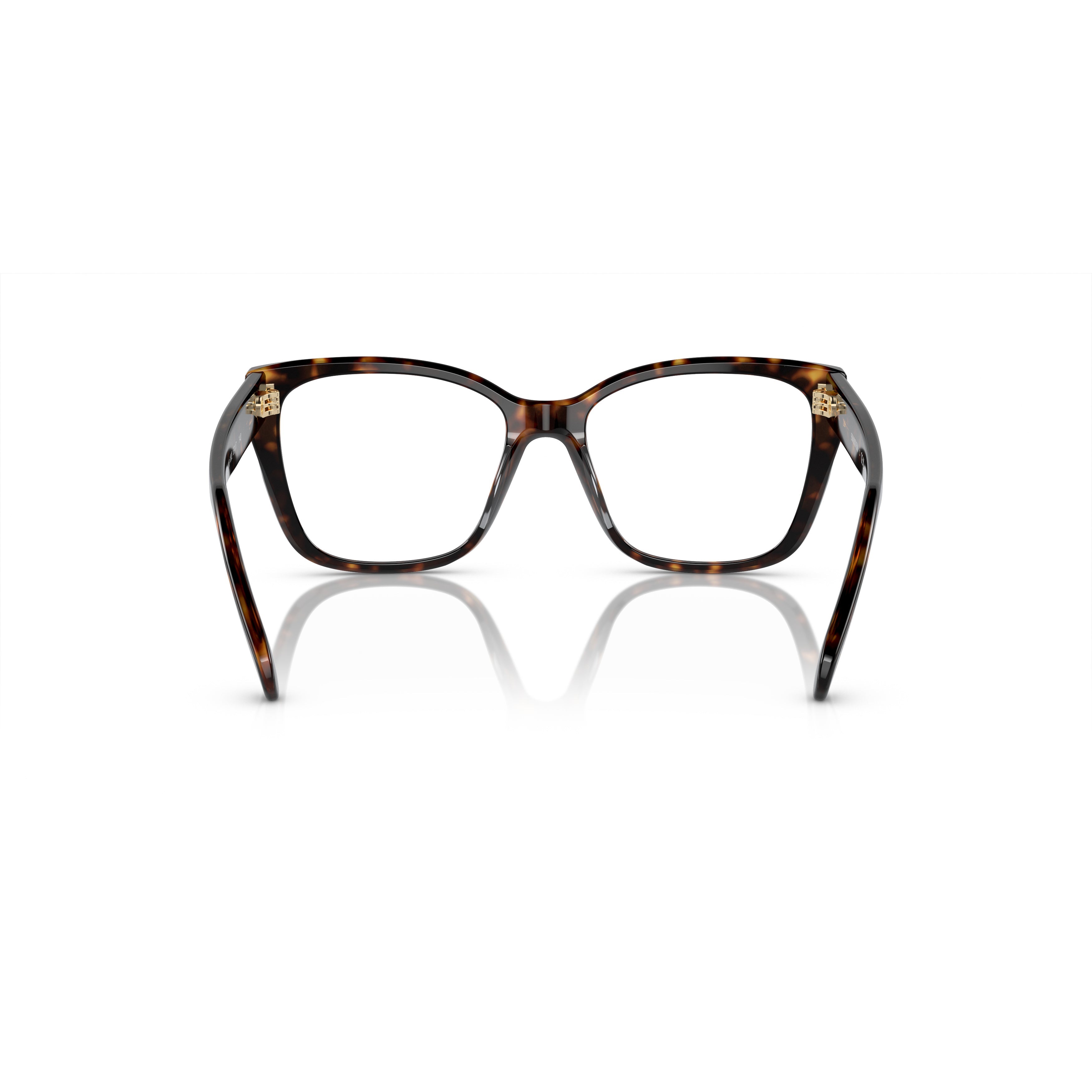 0Sk2008 Oversized Square Tortoiseshell Eyeglasses with Crystal Accents
