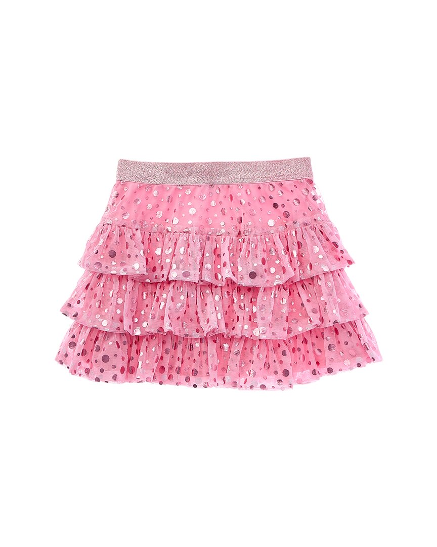 Flapdoodles Foil Mesh Ruffle Skirt