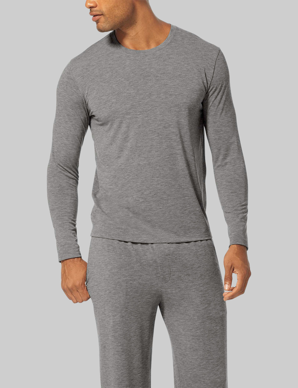 Men's Second Skin Long Sleeve Sleep T-Shirt