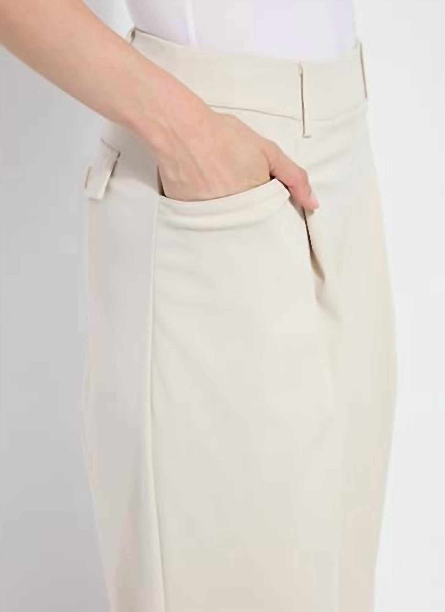 Mirabelle Pleated Wide Palazzo Pants In Oat