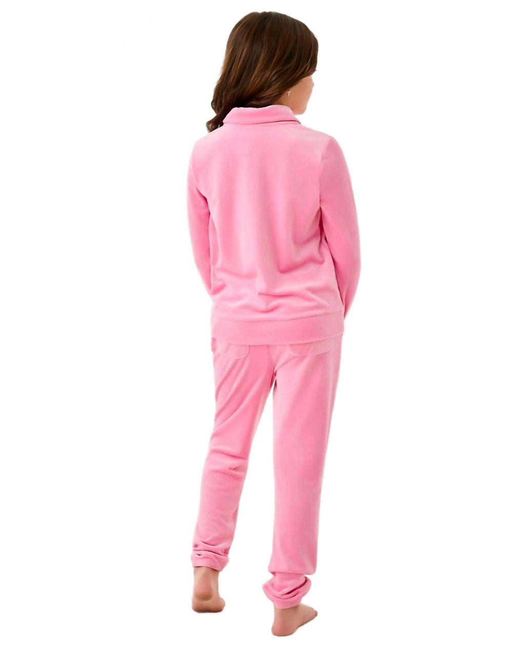 Mini Mallie Velour Pant In Confetti Pink