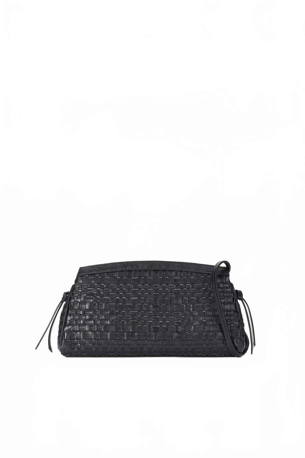 Women's Maude Convertible Clutch In Black Woven Leather