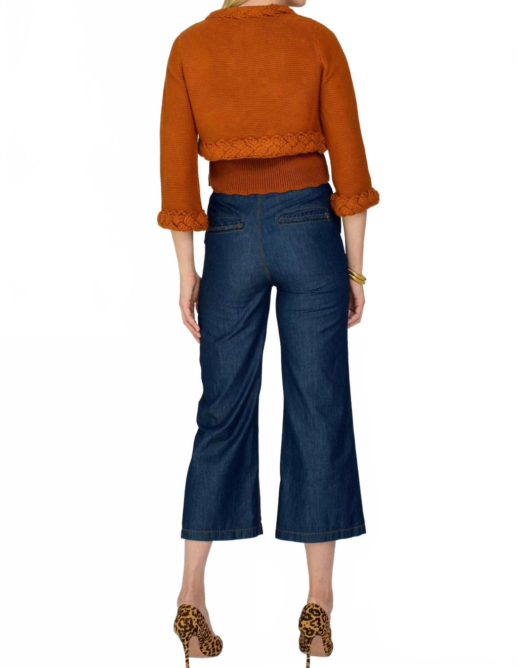 Honey Cardigan Top In Amber