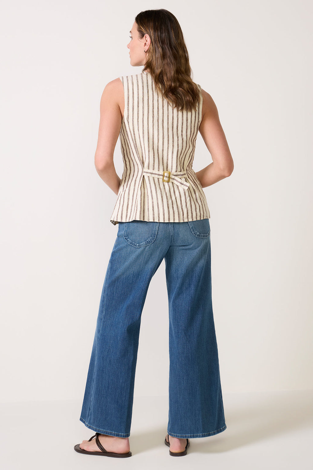 Women's Waist Palazzo Ankle Jean