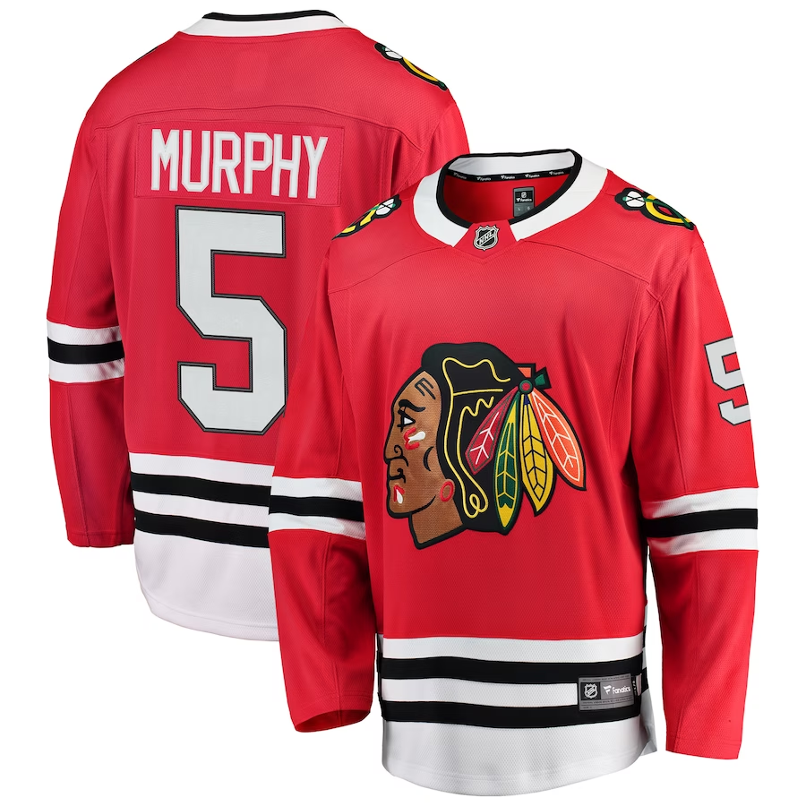 Men's Chicago Blackhawks Connor Murphy #5 Red Breakaway Player jersey
