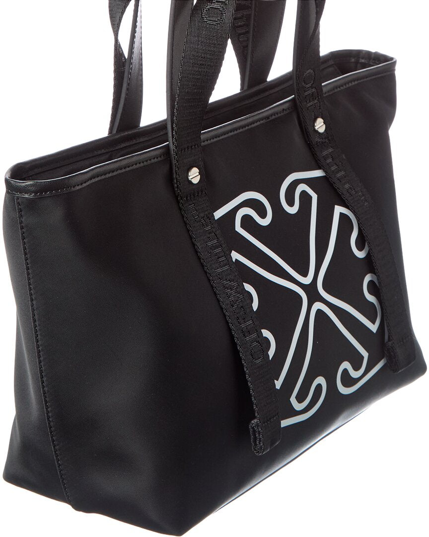 Off-White East West Small Leather-Trim Tote
