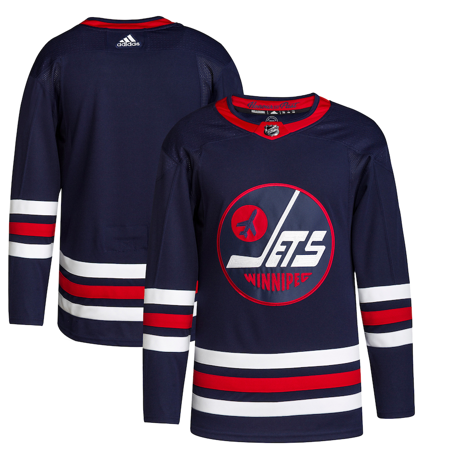 Men's Winnipeg Jets Navy 2021/22 Alternate Primegreen Authentic Blank jersey