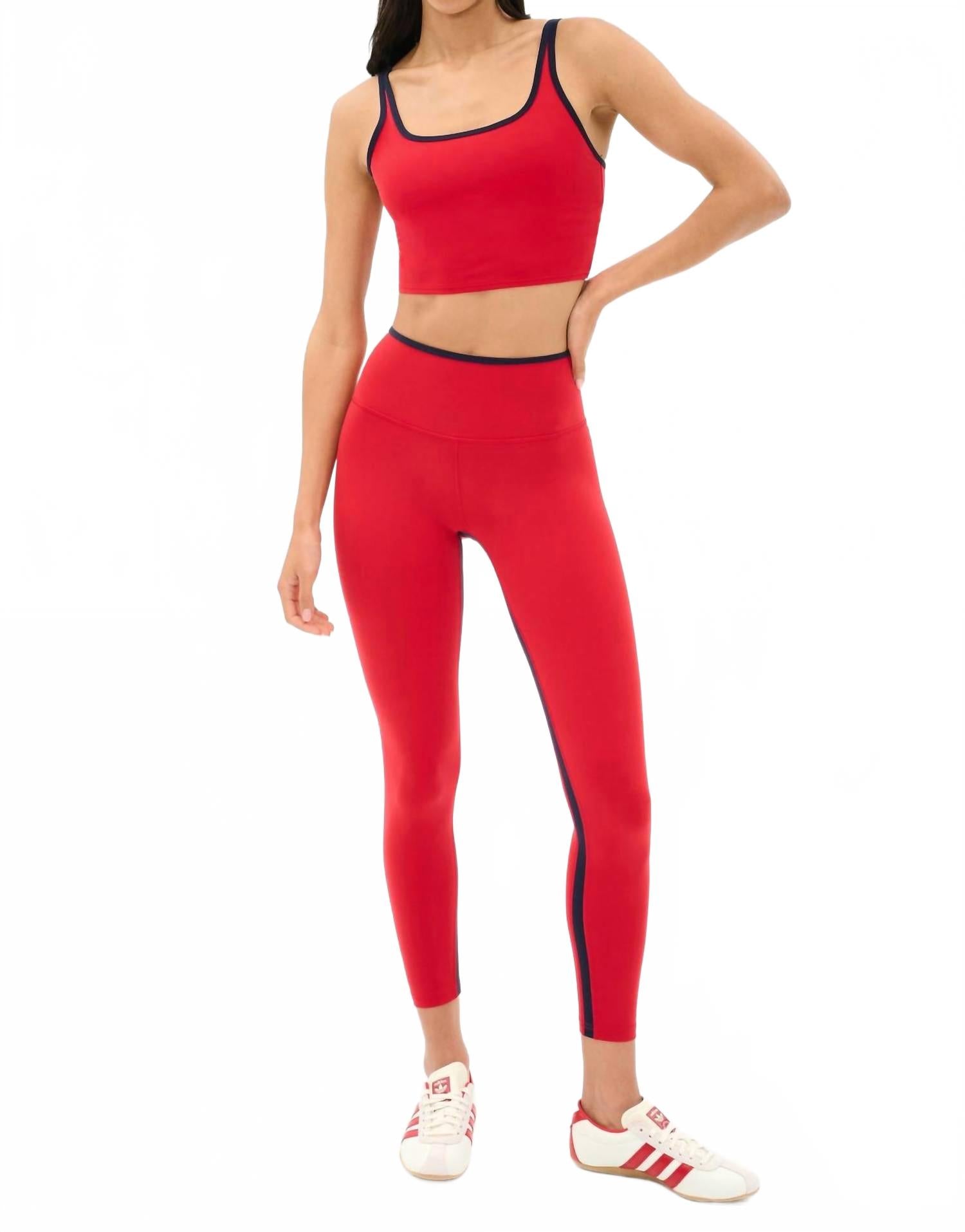 Easton Rigor High Waist 7/8 Leggings In Pirate Red/indigo