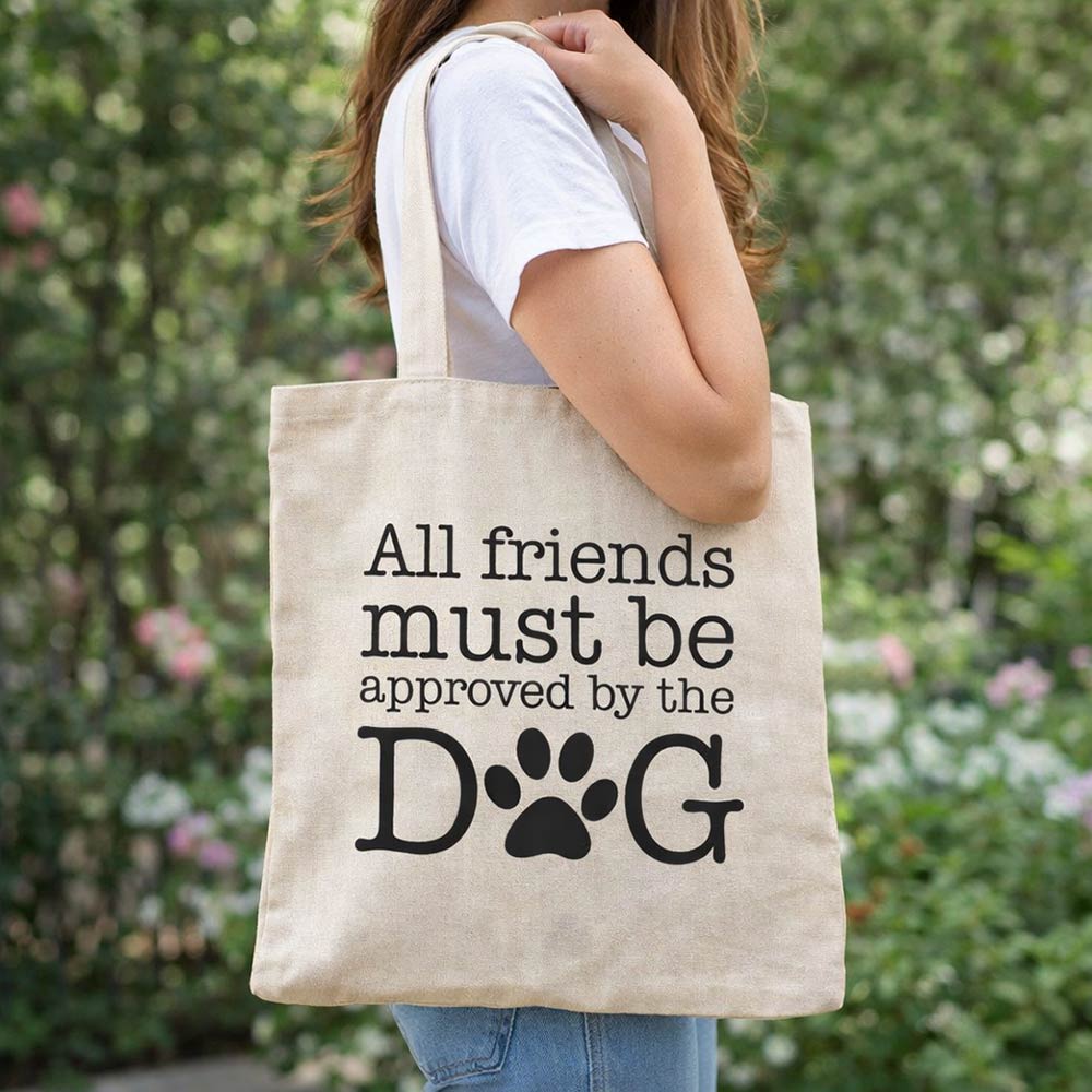 Dog Lover Message Printed Shoulder Tote Bag