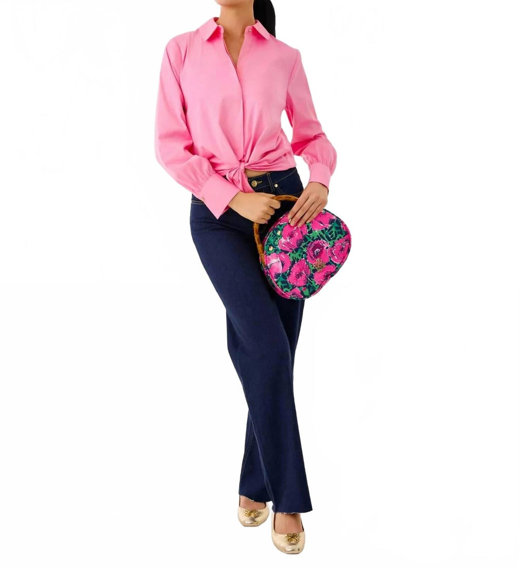Tie Lilly Shirt In Confetti Pink