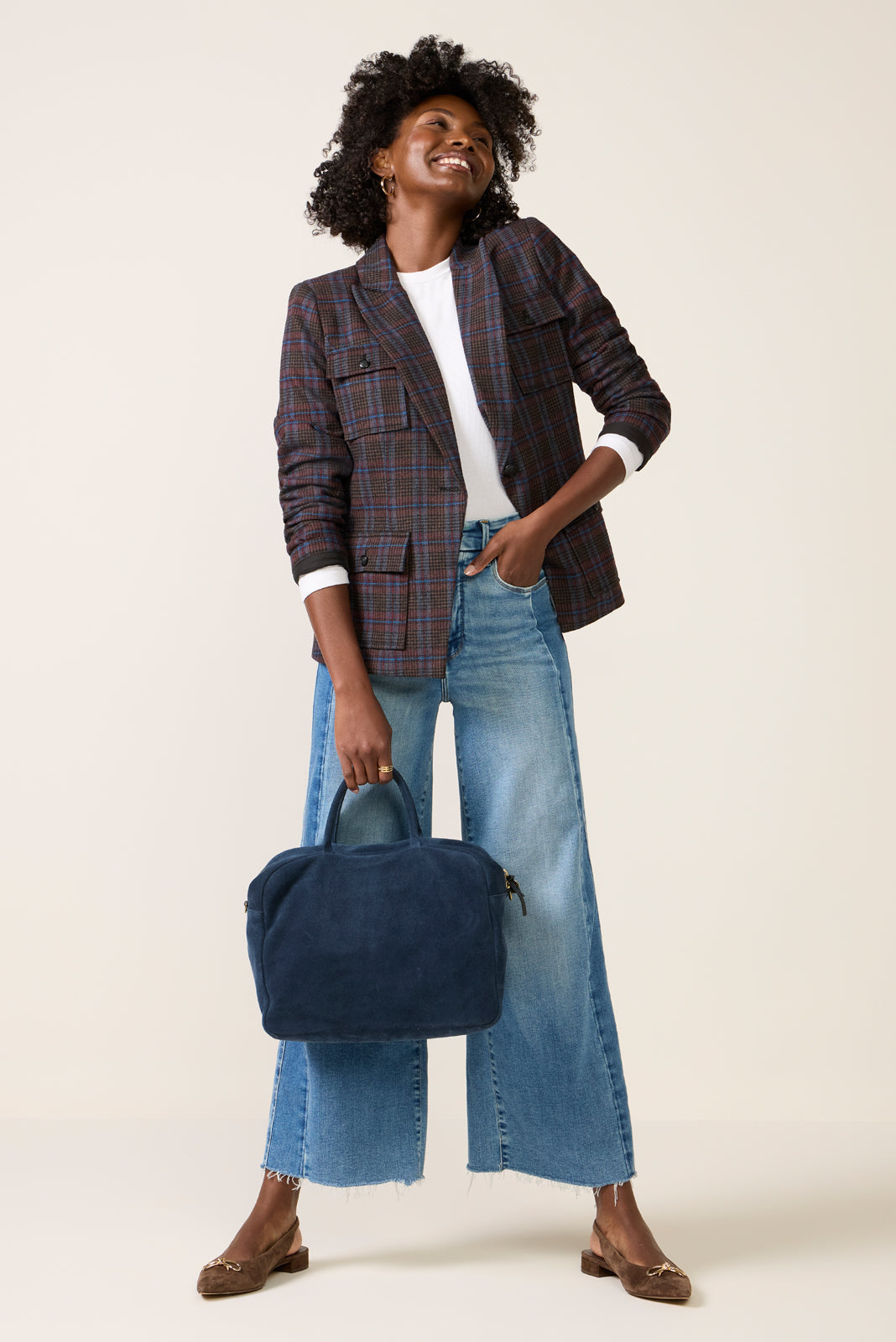 Women's Jackie Plaid Blazer