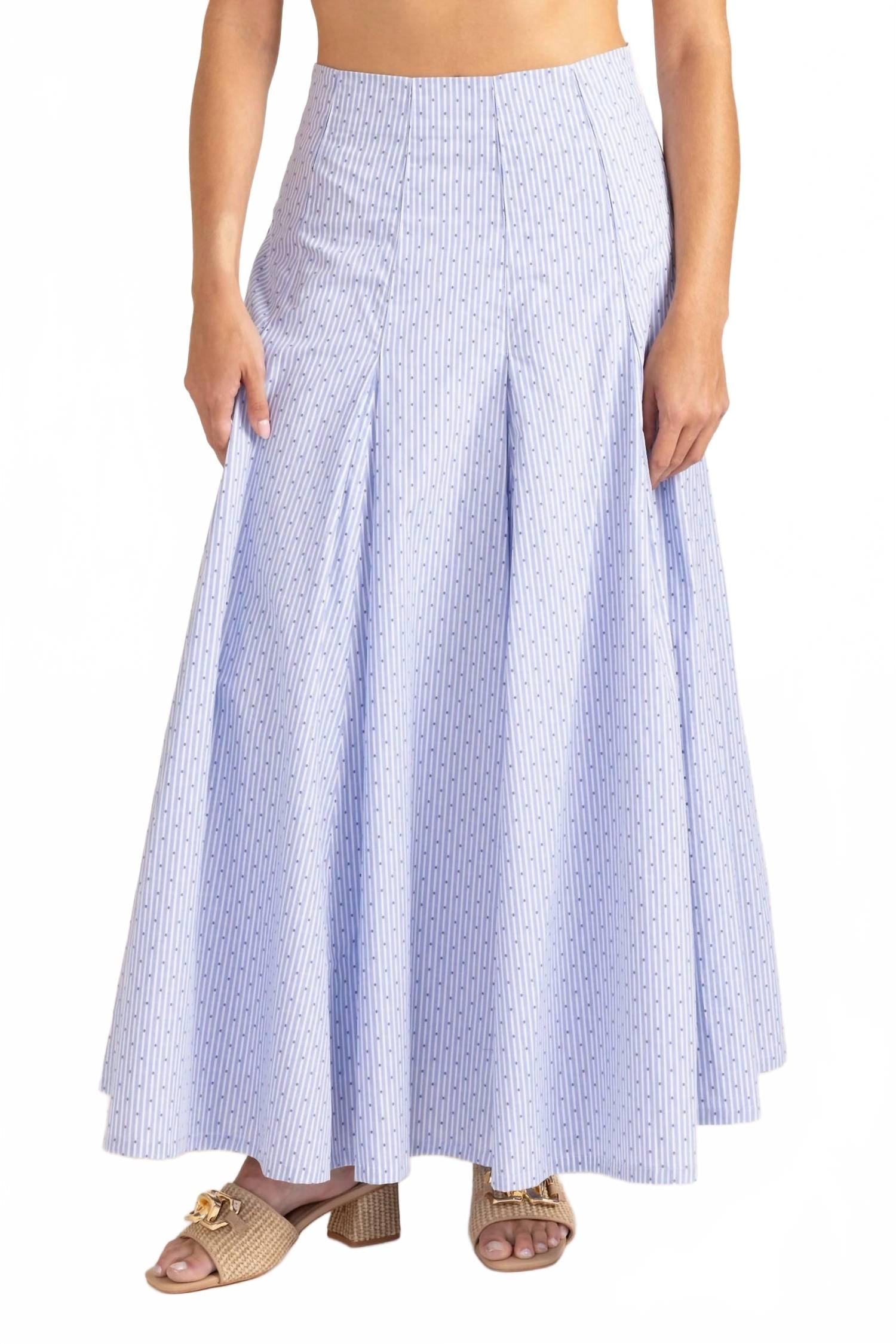 Diamond Stripe Hailey Skirt In Blue