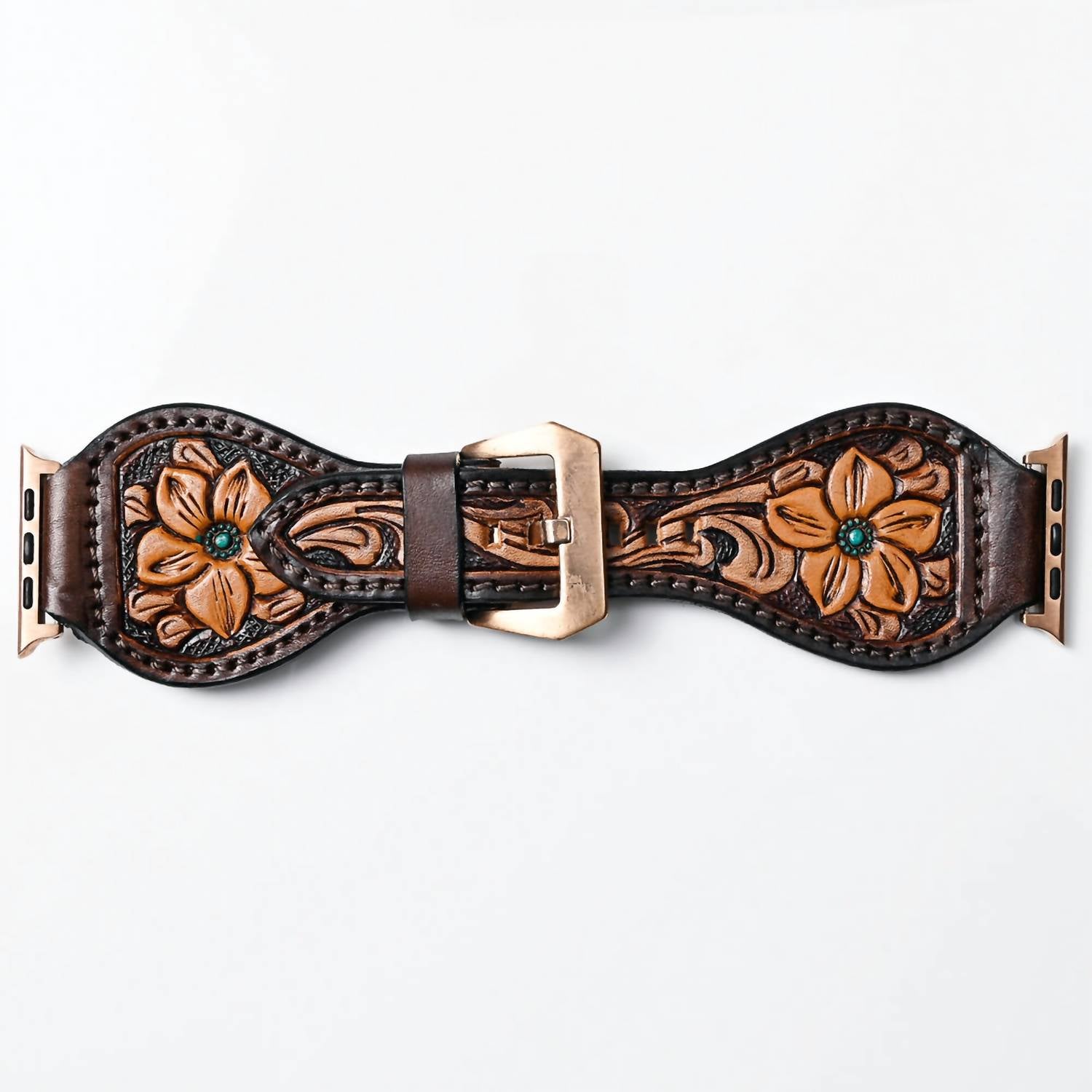 Women's Cowhide Leather Watch Strap In Brown