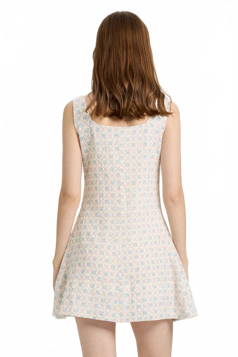 Floral Print Mini Dress In Pastel