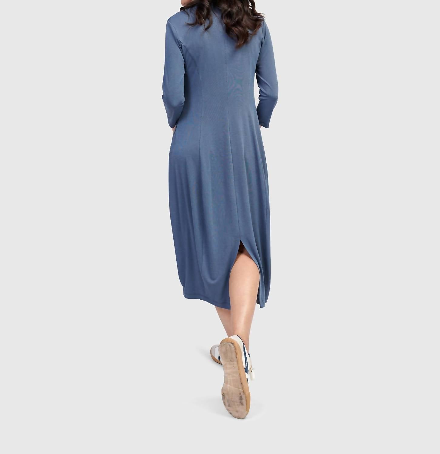 Essential Cocoon Dress In Blue Mist