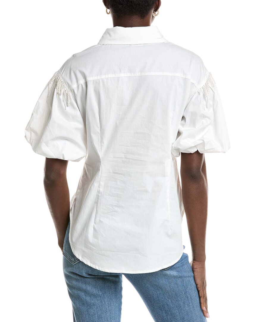 Gracia Pearl Fringe Shirt