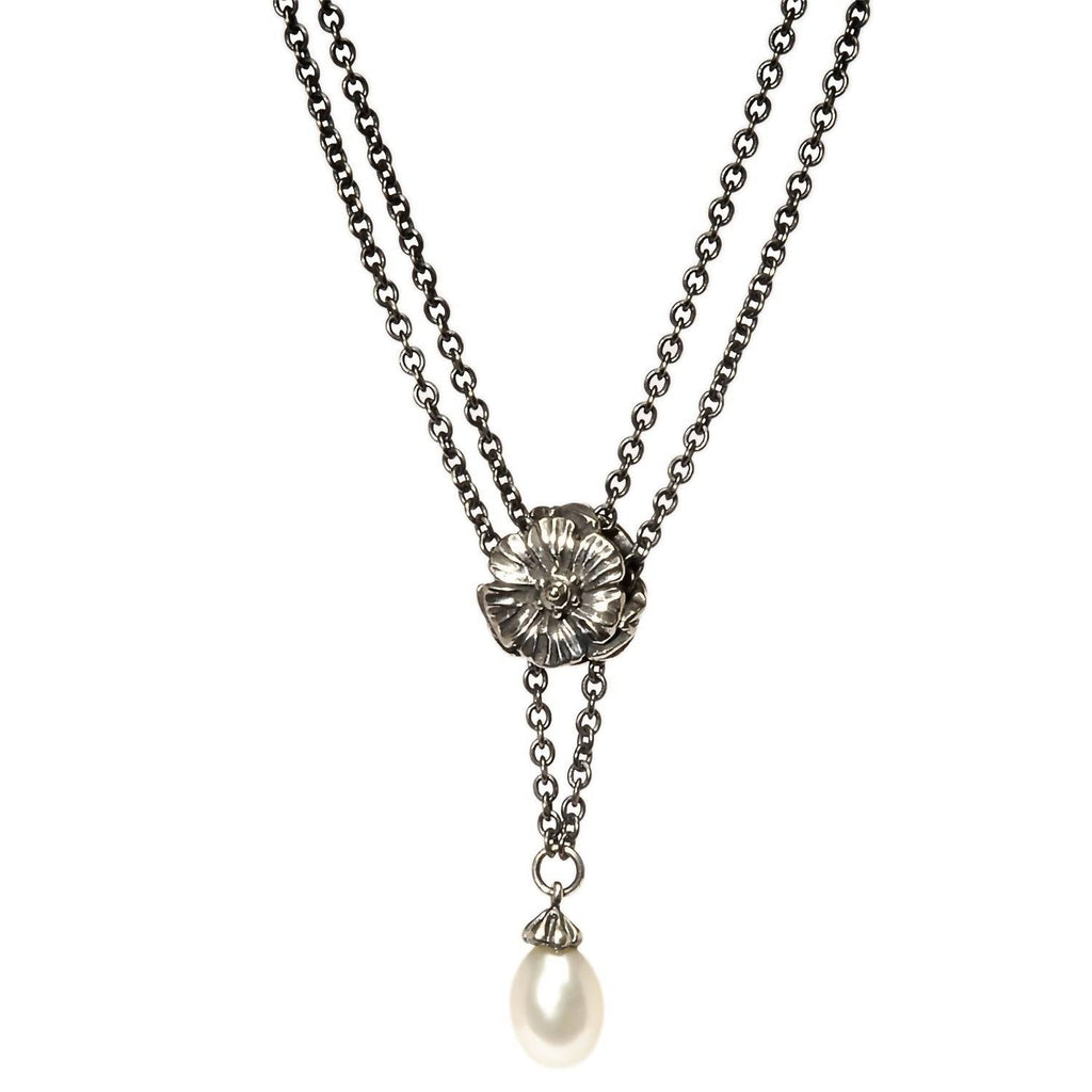 Women's Fantasy Rose Pendant In Silver