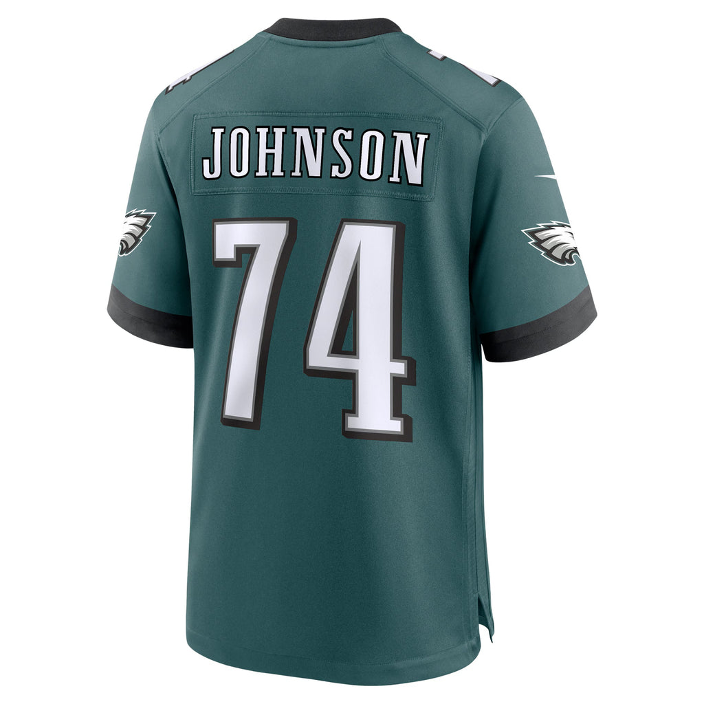 Philadelphia Eagles Fred Johnson Midnight Green Team Game Jersey