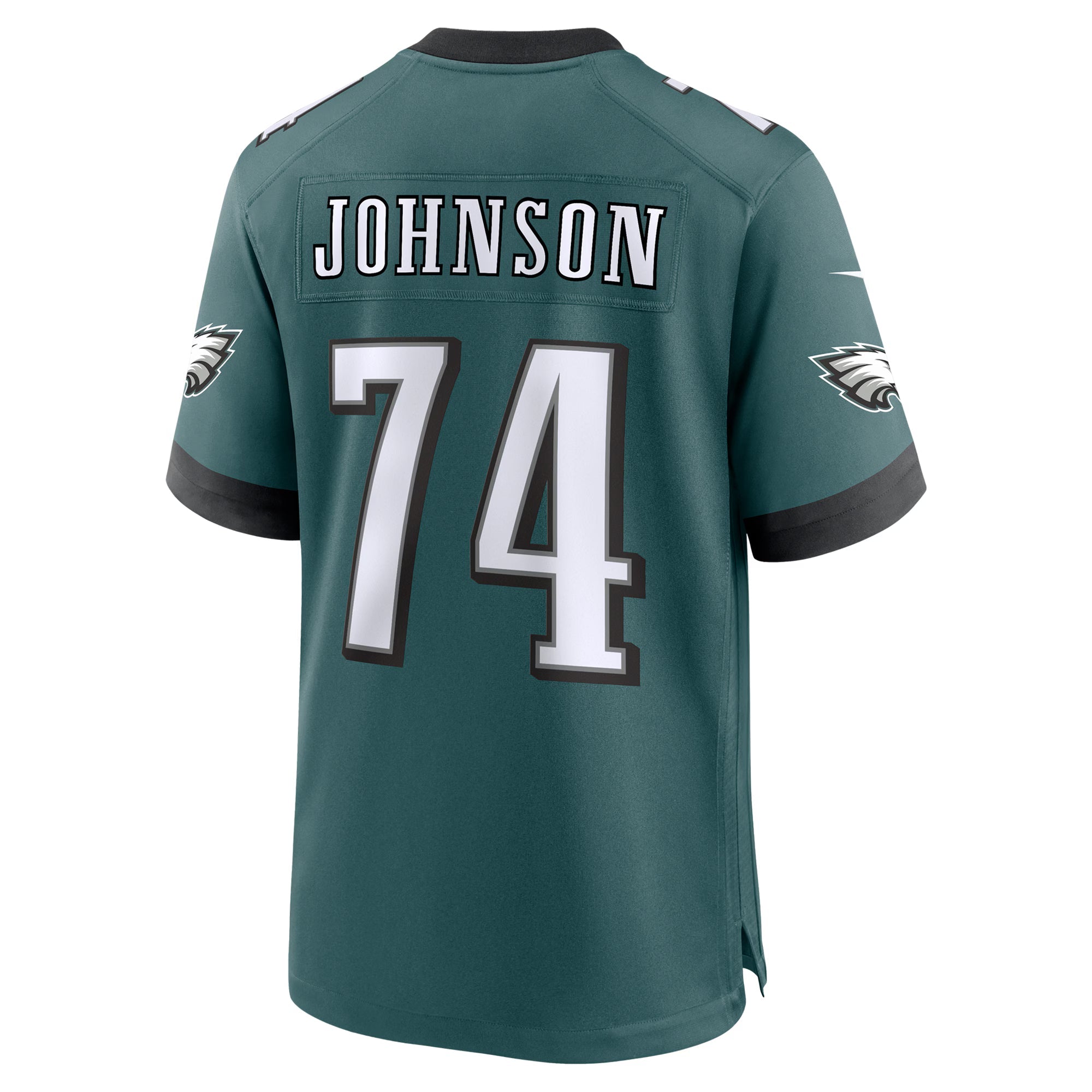 Philadelphia Eagles Fred Johnson Midnight Green Team Game Jersey