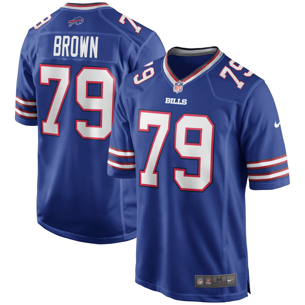 Buffalo Bills Ruben Brown Royal Game Retired Player Jersey